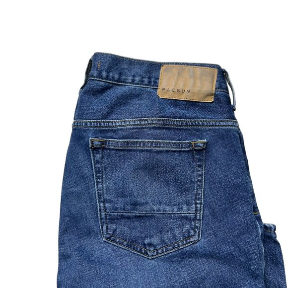 PacSun Jeans Stacked Skinny Mens Size 33 X 32 Medium Wash Denim - Picture 5 of 10